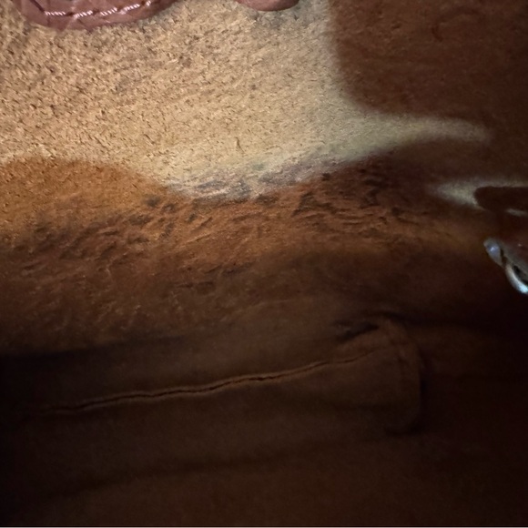 Used Portland Leather Goods Meadow Mini Crossbody Tote Leather Snap Closure - Picture 6 of 9